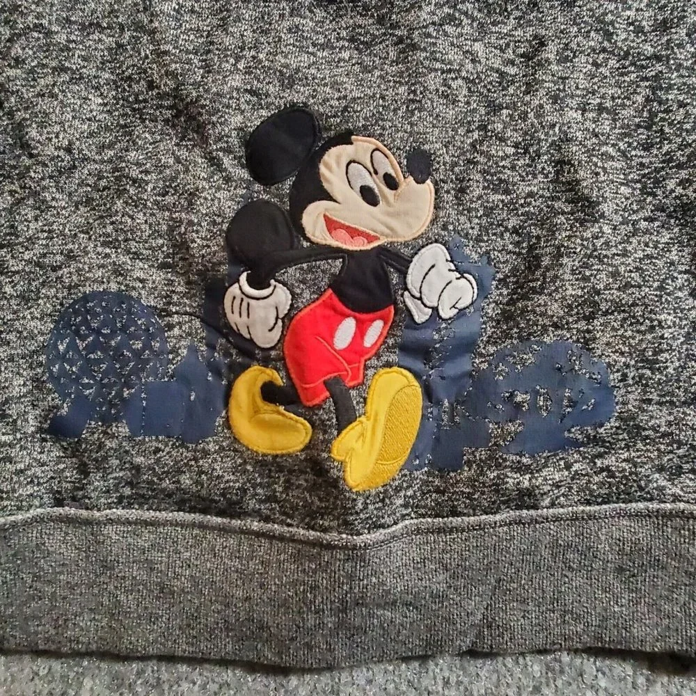 2019 Disney Parks Full Zip Hoodie Sweatshirt Embroidered Mickey Mouse Youth XL - Picture 3 of 16